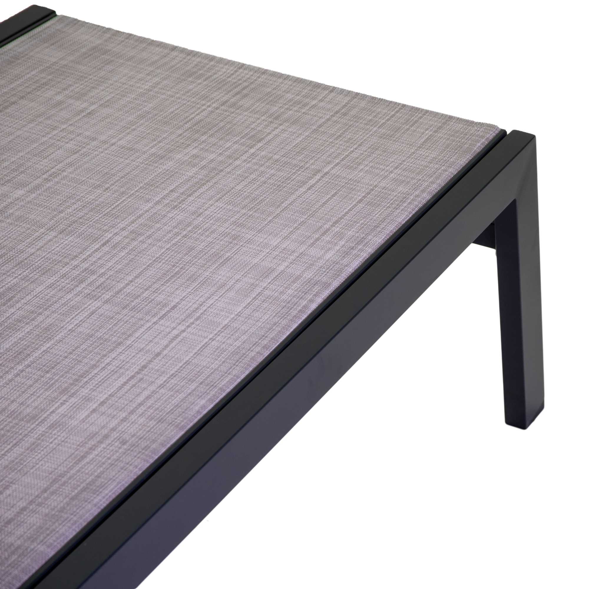 Lettino Prendisole da Giardino 203,5x70xh42,5 cm in Alluminio e Textilene Altamura Antracite