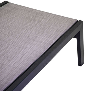 Lettino Prendisole da Giardino 203,5x70xh42,5 cm in Alluminio e Textilene Altamura Antracite