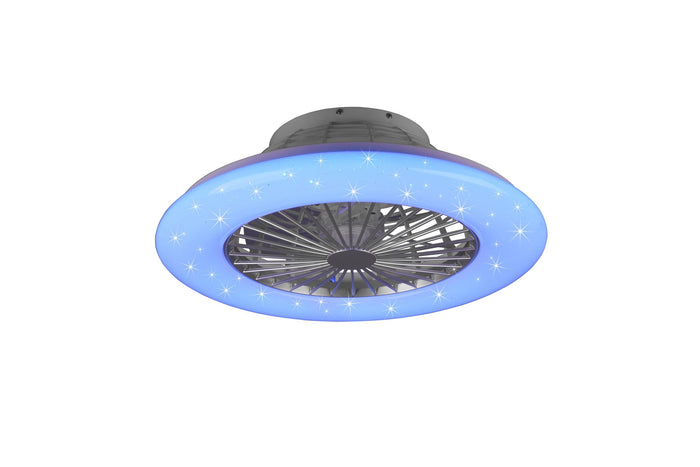 Plafoniera Ventilatore da Interno a led in PLASTICA Titanio