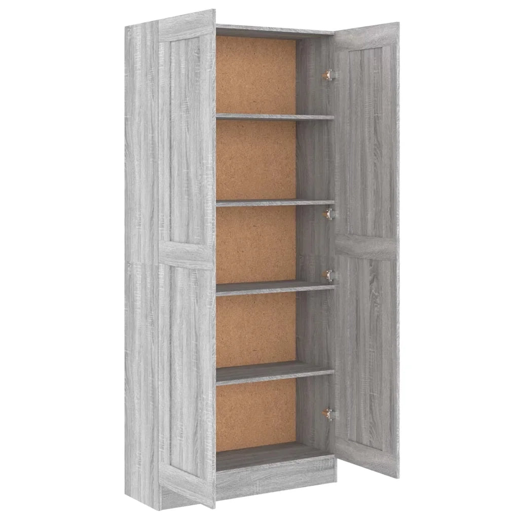Comodino | Armadio da Notte | Mobiletto da notte Grigio Sonoma 82,5x30,5x185,5 cm in Legno Multistrato