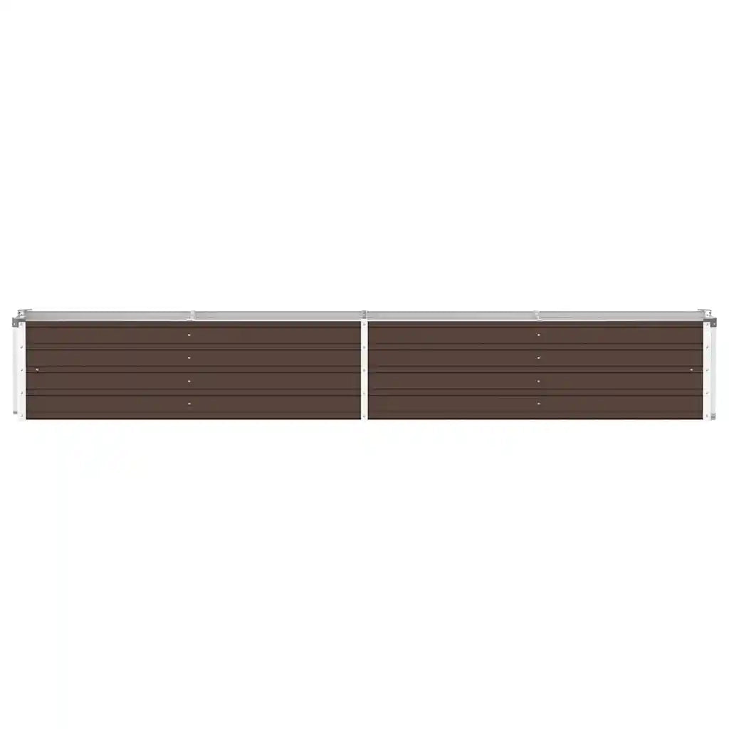 Letto Rialzato in Acciaio Zincato 320x40x45 cm Marrone 47054