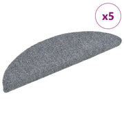 Tappetini per Scale Adesivi 5 pz 56x17x3 cm Grigio Chiaro