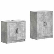 Set di Armadi da Bagno da 2 Pezzi UTRECHT Grigio Cemento 3417651