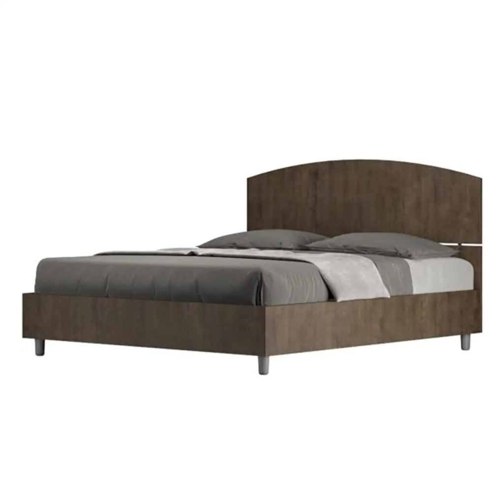 Letto matrimoniale contenitore 160x190 noce Dora