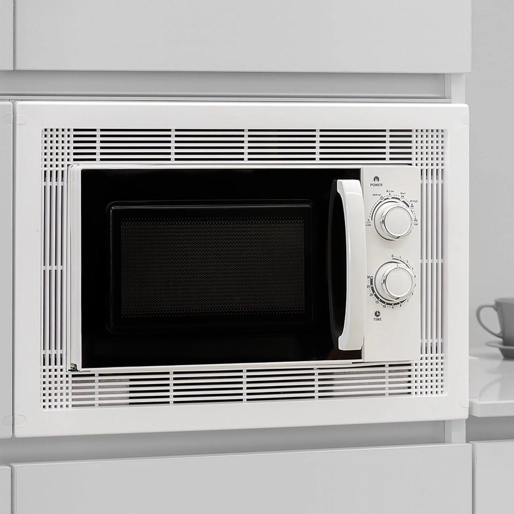 Cornice per Incasso di Forno a Microonde in Mobile da Cucina 60 cm in Plastica Emuca Bianca