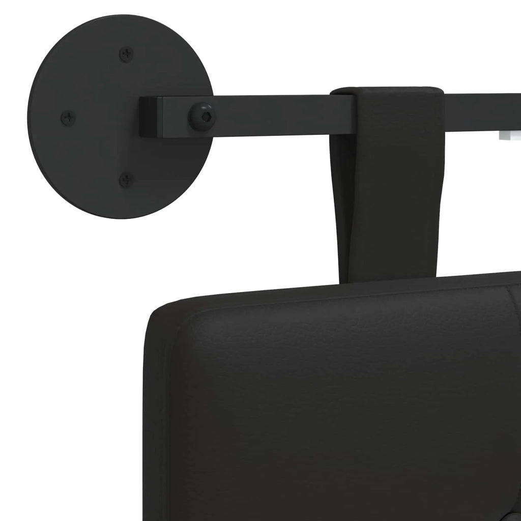 Testiera sospesa Con luce LED Nero Similpelle
