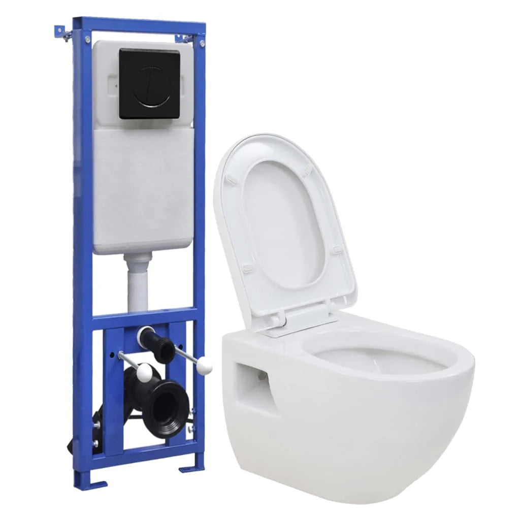 Wc sospeso con cassetta alta nascosta ceramica bianca 02_0003586