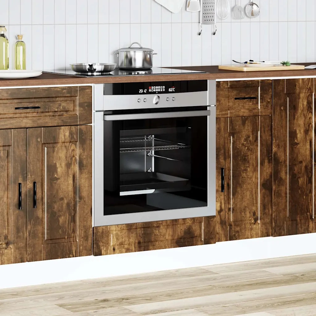 Pensile da cucina | Armadio per Forno Porto Rovere Fumo in Legno Multistrato
