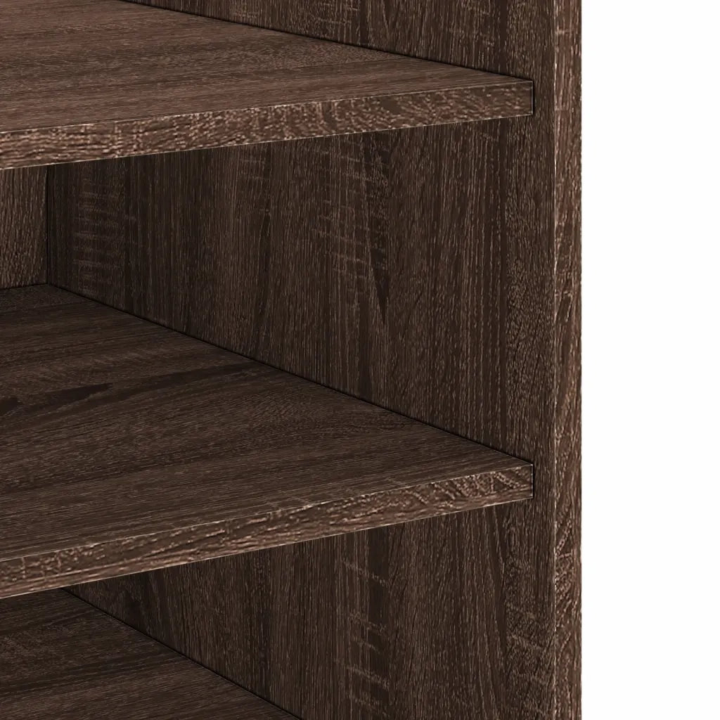 Comodino-Tavolino da notte Rovere Marrone 45x50x50 cm in Truciolato 295964