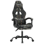 Sedia da Gaming | Sedia da e-sports con Poggiapiedi Nero e Mimetico in Similpelle