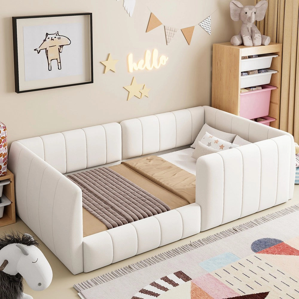 Letto Imbottito con Sponda ¨C Xylo ¨C Beige 90x200