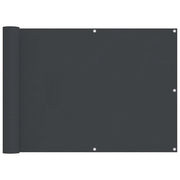 Schermo da balcone | Paravento da Balcone Nero 75 x 200 cm Oxford alu rivestito in PU