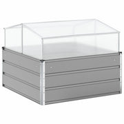 Fioriera | Cassetta per fiori | Vaso Grigio chiaro 100 x 100 x 77 cm Acciaio zincato