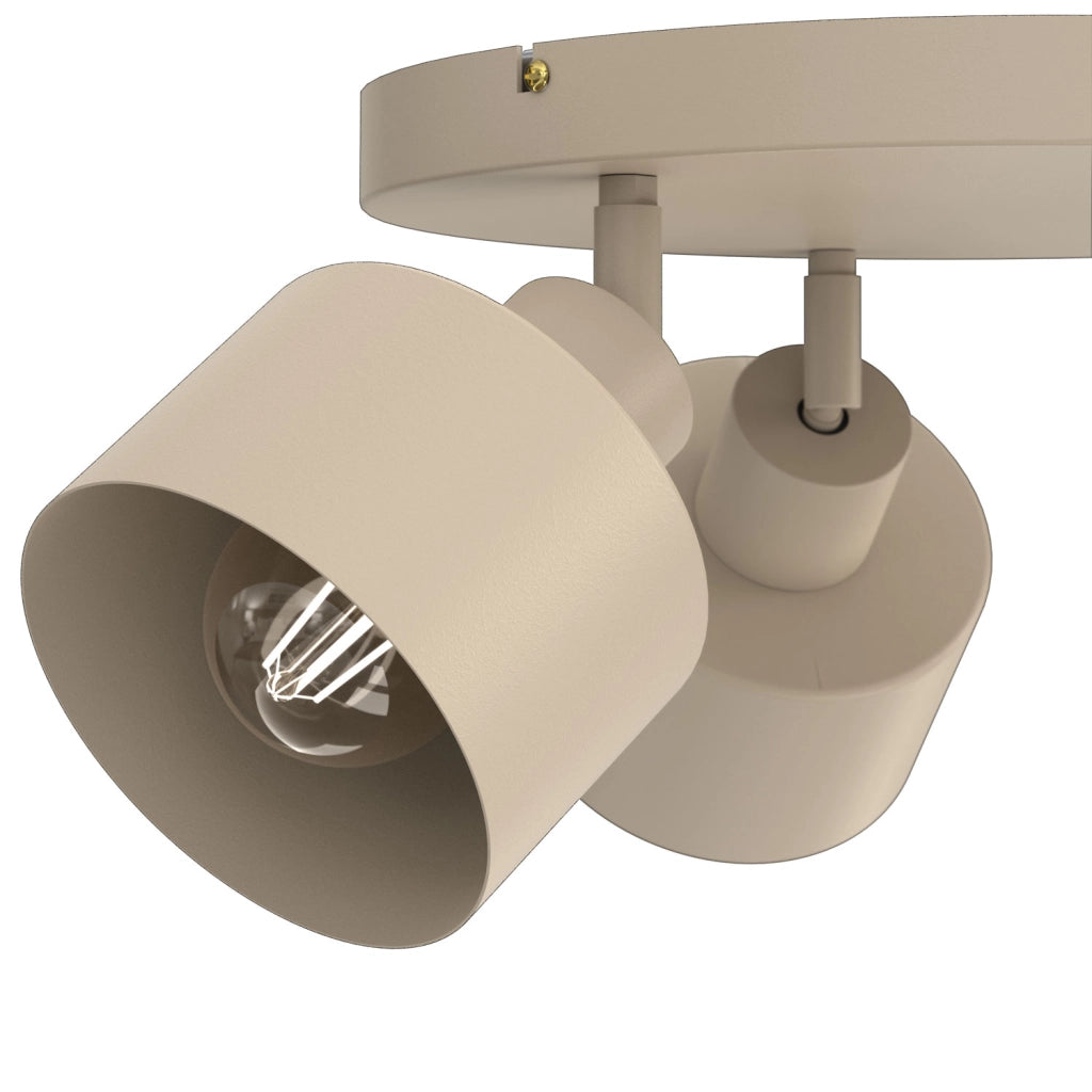 Lampada da soffitto Parkla 3xE27 beige cilindrica