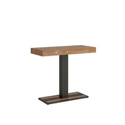 Consolle Allungabile da Esterno in Legno e Ferro H77x40x90/300cm Mimosa Abete Tinto Classica