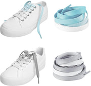 2 Paia di Cinture per Sneaker a Colori Variabili - 8 mm Cinture Piane