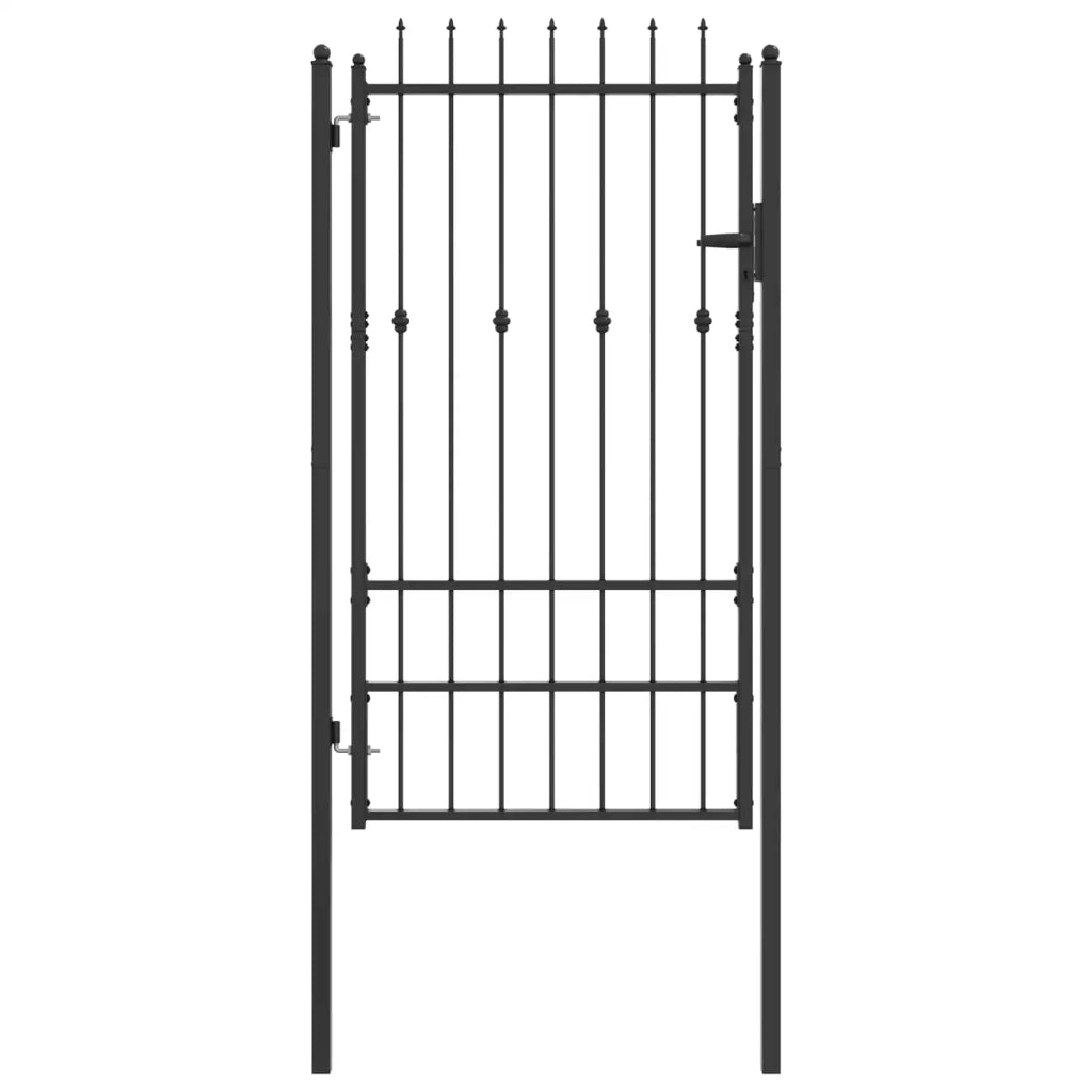 Cancello per recinzione Asten Nero 175 x 88 cm Acciaio 42034047