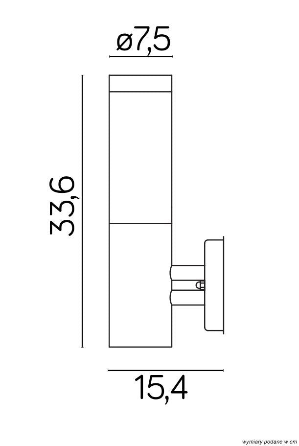 Applique esterna da giardino SU-MA Inox ST025 E27 nera IP44
