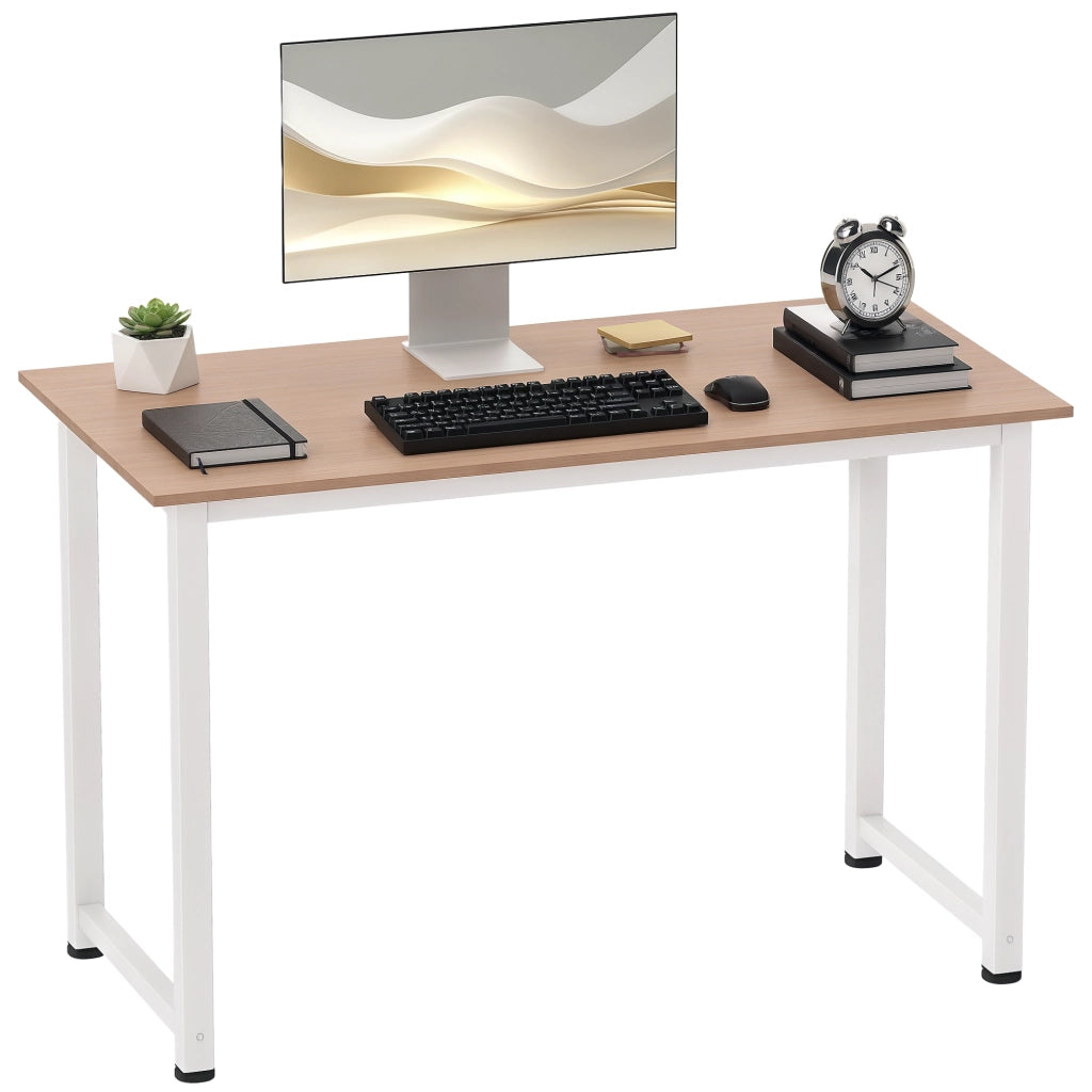Scrivania PC Gaming ¨C zephmum ¨C Rovere e Bianco, 120x60x76 cm