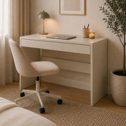 Linomoni, Scrivania un Cassetto, 100x50x77h cm Beige