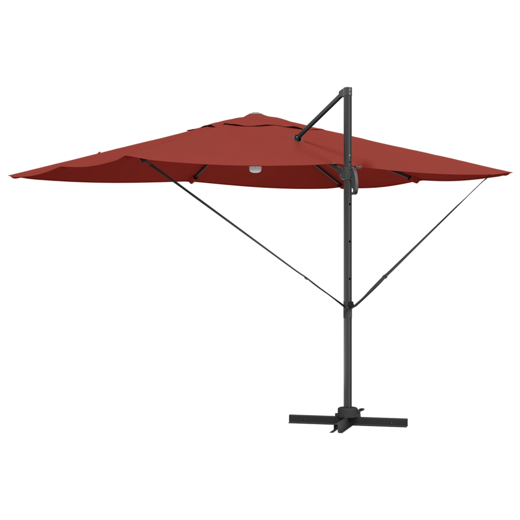 Ombrellone a Sbalzo Terracotta Poliestere Grande Pieghevole