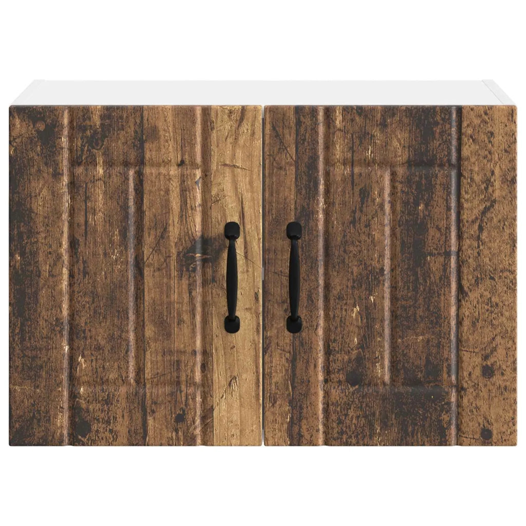 Armadi a pareti per cucina con porta Lucca 2 pcs Legno antico 884931