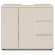 IDMarket - Mobiletto da bagno TOMI con armadietto e 3 cassetti beige