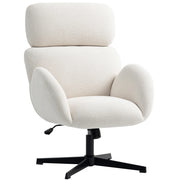 Sedia da ufficio con rivestimento in tessuto ¨C zephmum ¨C crema, metallo, altezza regolabile