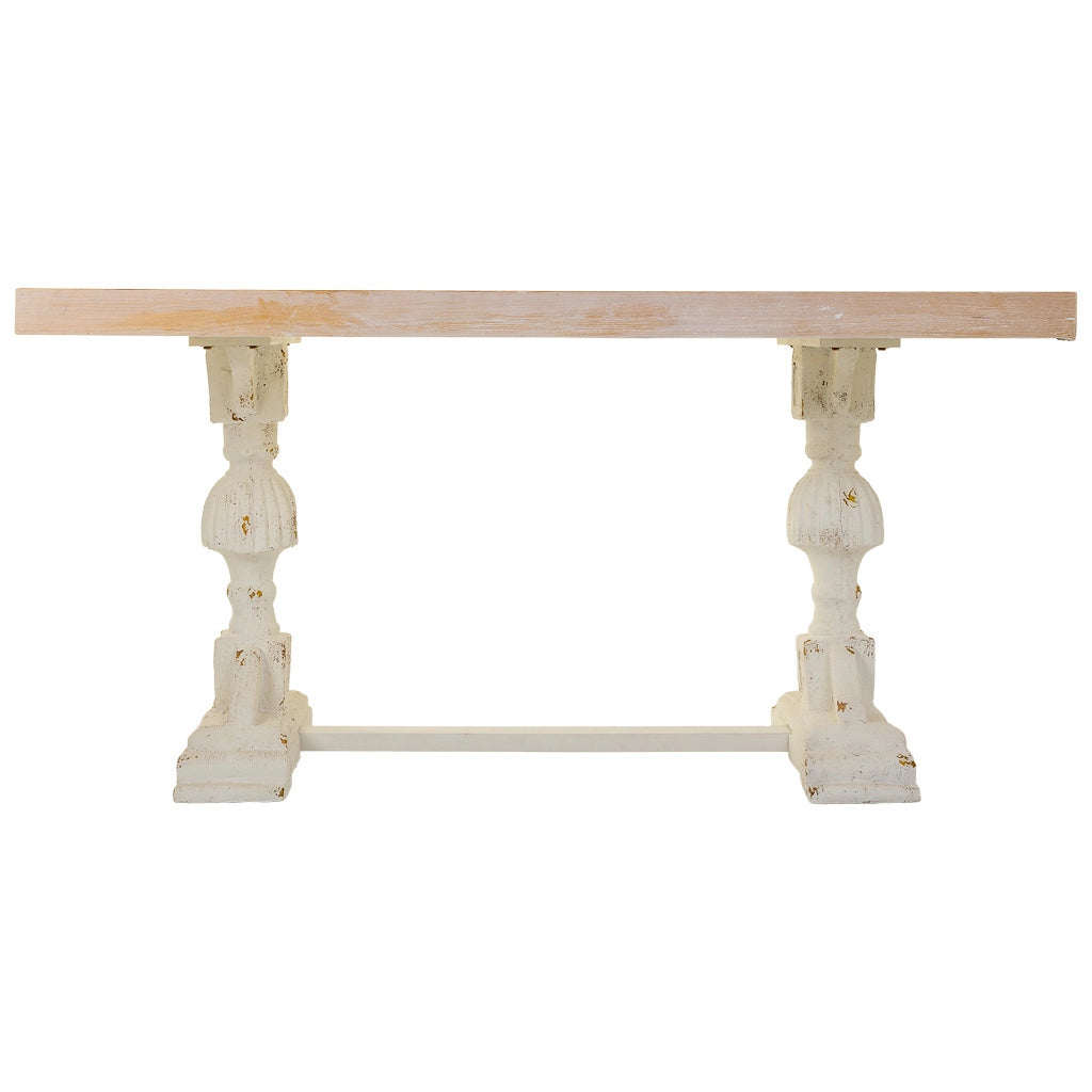Tavolino da ingresso in legno marrone 150x80x72h cm
