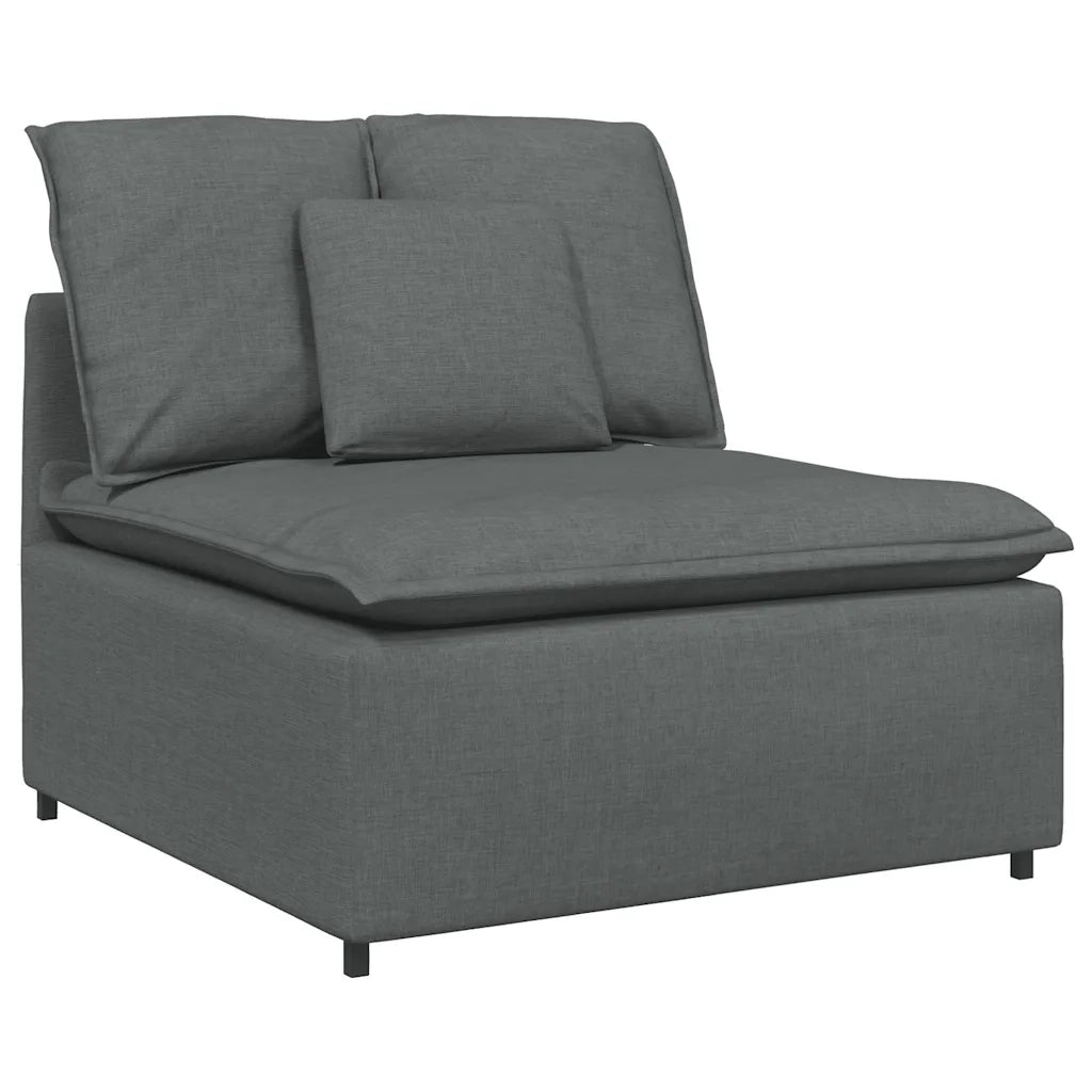 Modulo Centrale Divano Modulare con Cuscini Grigio Scuro 100 cm CFW4532274