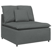 Modulo Centrale Divano Modulare con Cuscini Grigio Scuro 100 cm CFW4532274