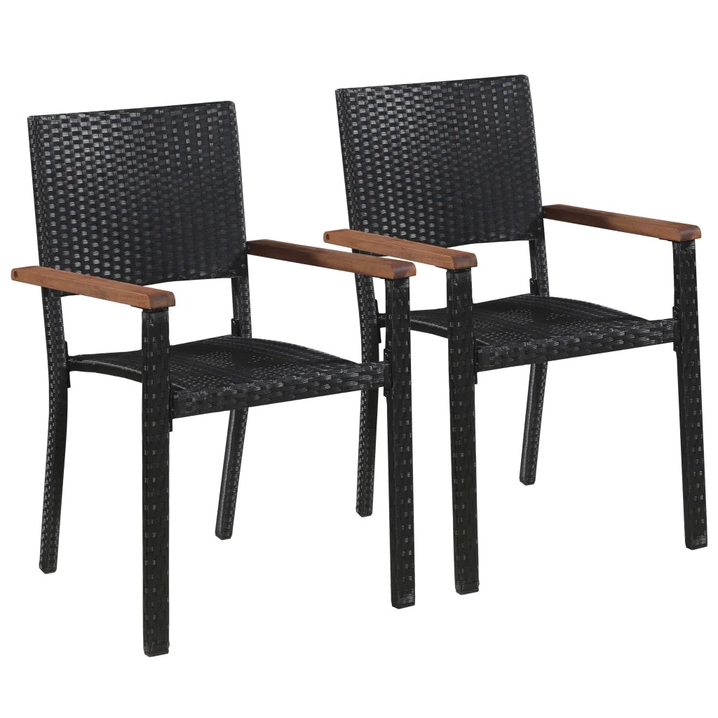 Set Mobili da Pranzo per Giardino 3 pz | Set Salotto da Giardino Nero