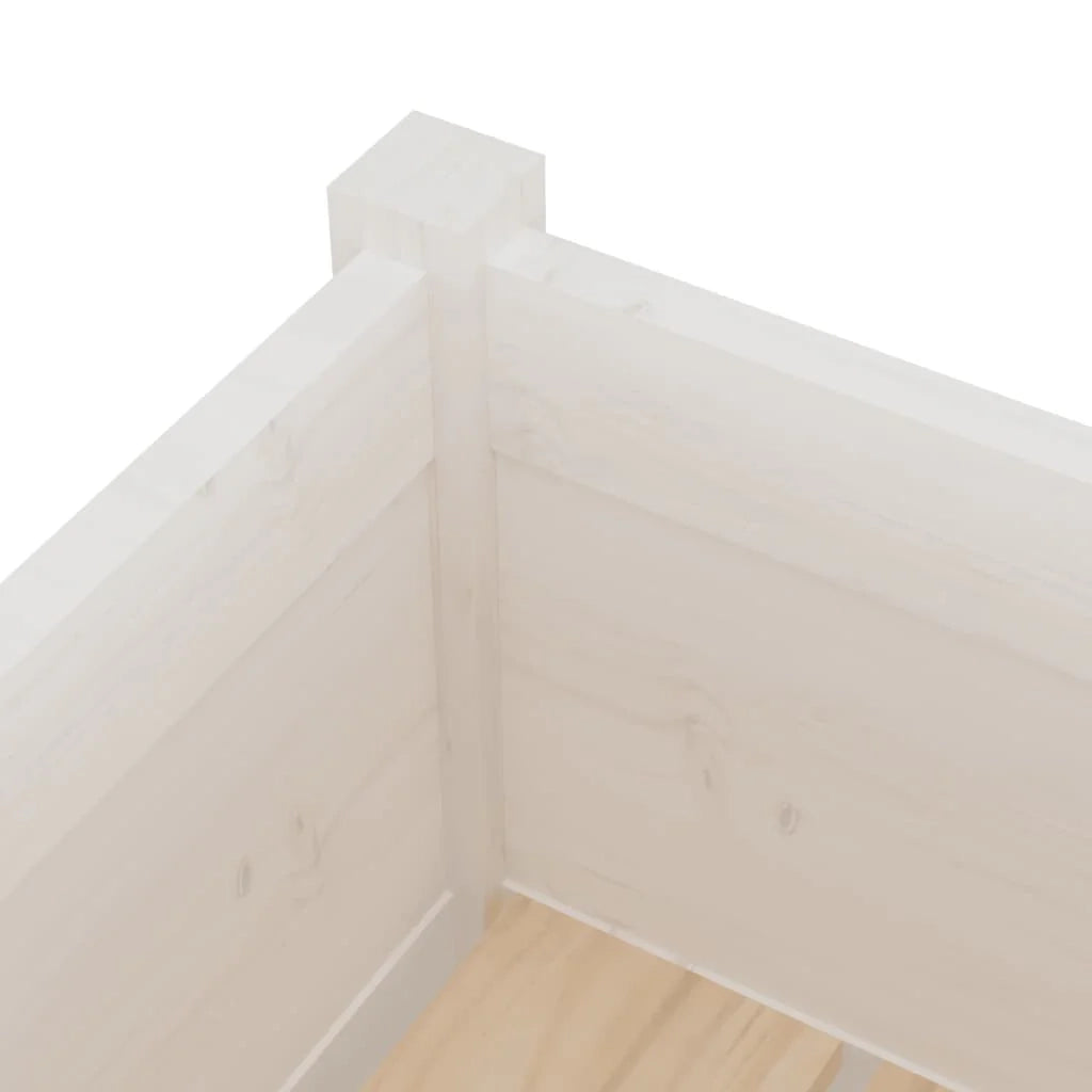 Fioriera aiuola rialzata fioriera aiuola giardino terrazza set da 2 70 x 70 x 70 cm legno di pino massiccio bianco 02_0039003