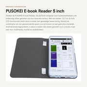 Letto e-book portatile 12,7 cm (5") schermo touchscreen - 1 GB + 8 GB di memoria - lettura wireless - lettore e-book leggero - Bluetooth e FM