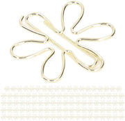 Clips per carta a forma di fiore/più punti - 100 pezzi - Leggero - Duraturo - Anticorrosione - Metallo - Clip per ufficio