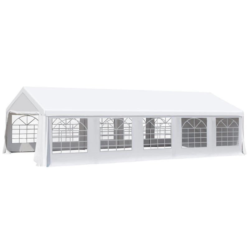 GAZEBO DA GIARDINO CON PARETI RIMOVIBILI E FINESTRE 10 X 6 M