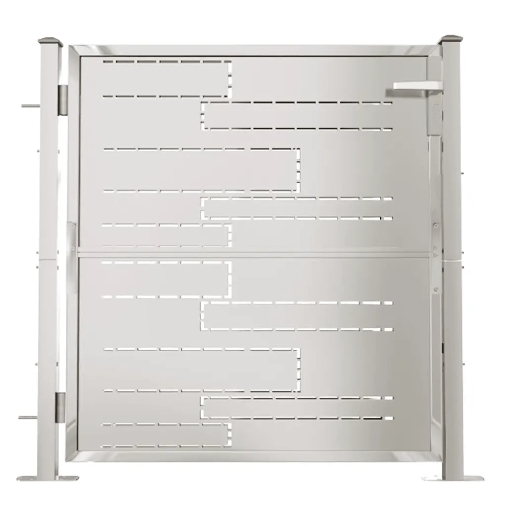 Cancello da giardino 100x100 cm in acciaio inox
