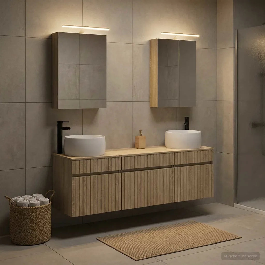 Set di Armadi da Bagno 5 pcs Rovere Sonoma 50 x 14,5 x 70 cm 3406633