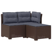 Divano da giardino 3 posti con cuscini in look rattan PP 8011911