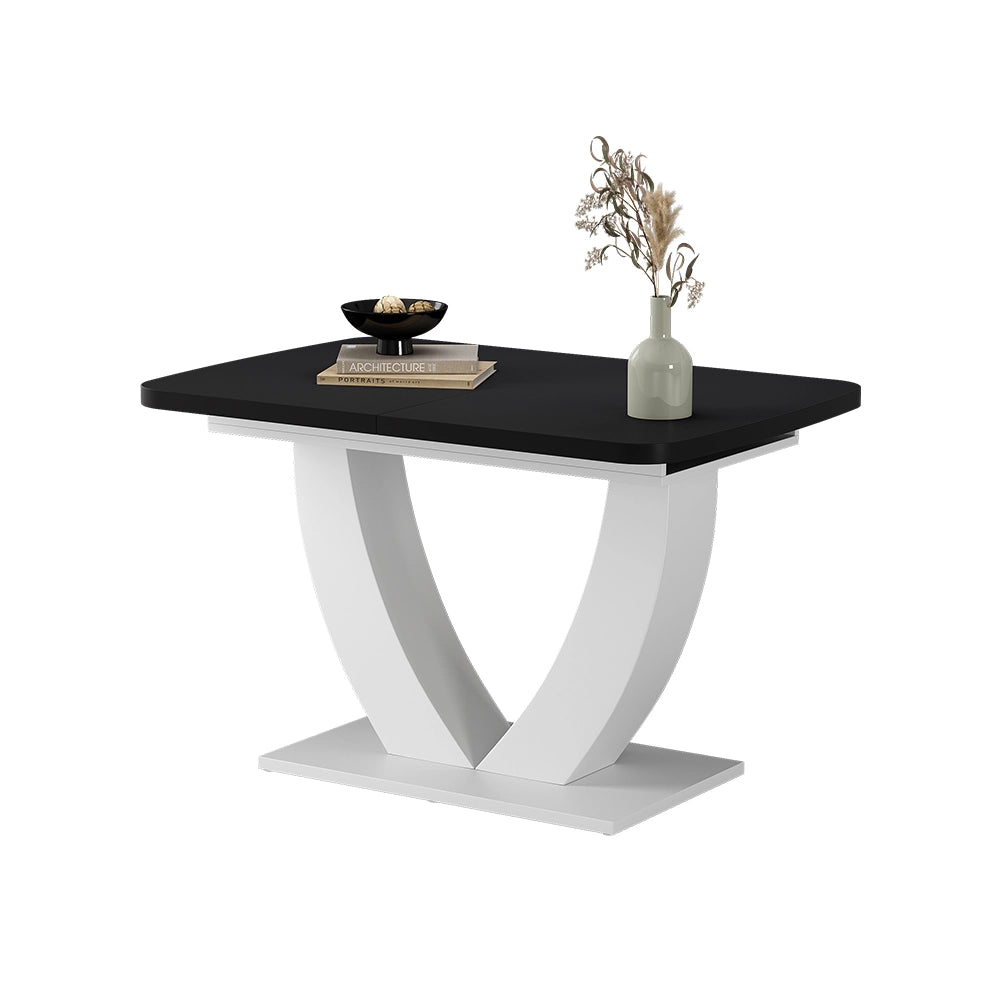 Vicco tavolo da pranzo allungabile Nero/bianco 120 x 80 cm Estensibile