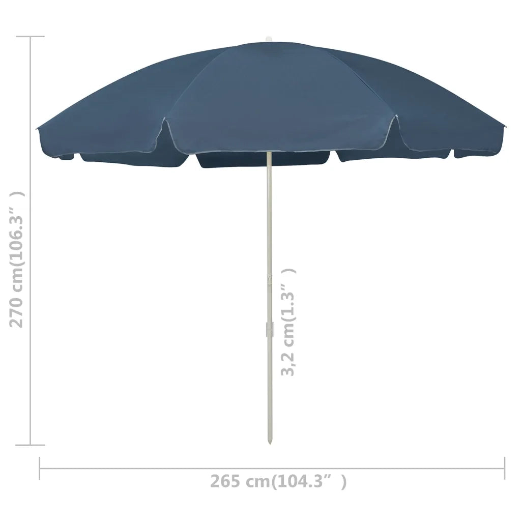 Ombrellone da Spiaggia Blu 300 cm 314708