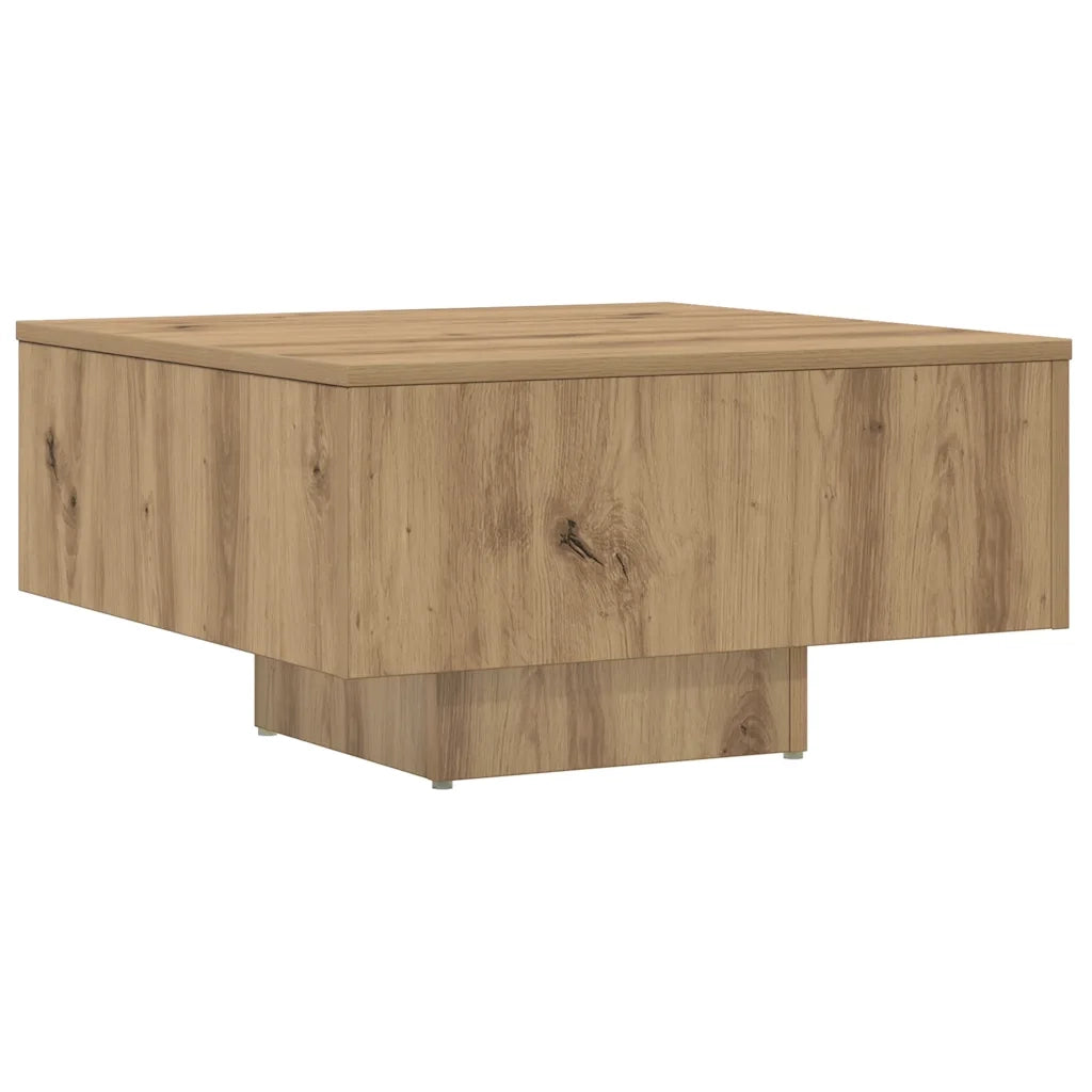 vidaXL Tavolino da Salotto Rovere Artigianale 60x60x31,5 cm Truciolato