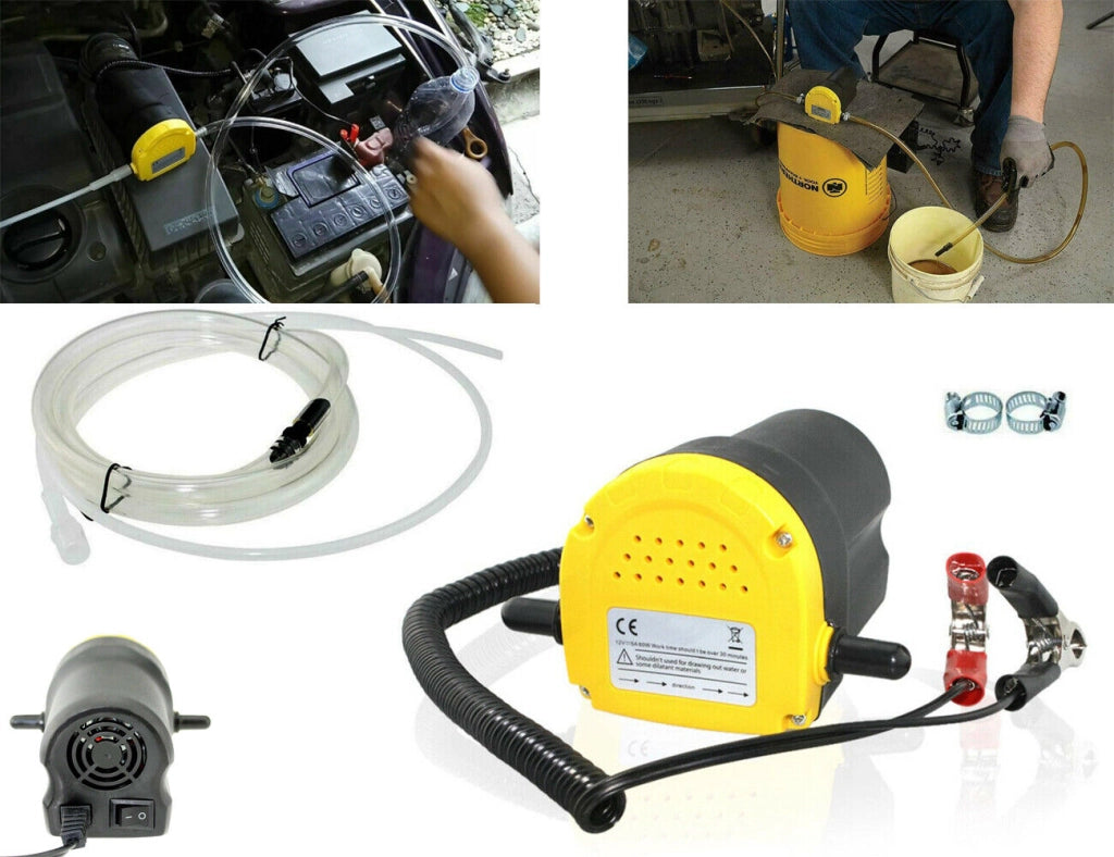 Pompa 12v per aspirazione travaso olio carburante gasolio di auto moto furgoni
