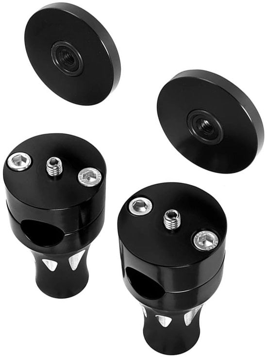 Alzanti per Sterzo con Design Elevato - Universali - 22mm/7/8" - Nero - Materiale Sostenibile - Manubri per Sterzo