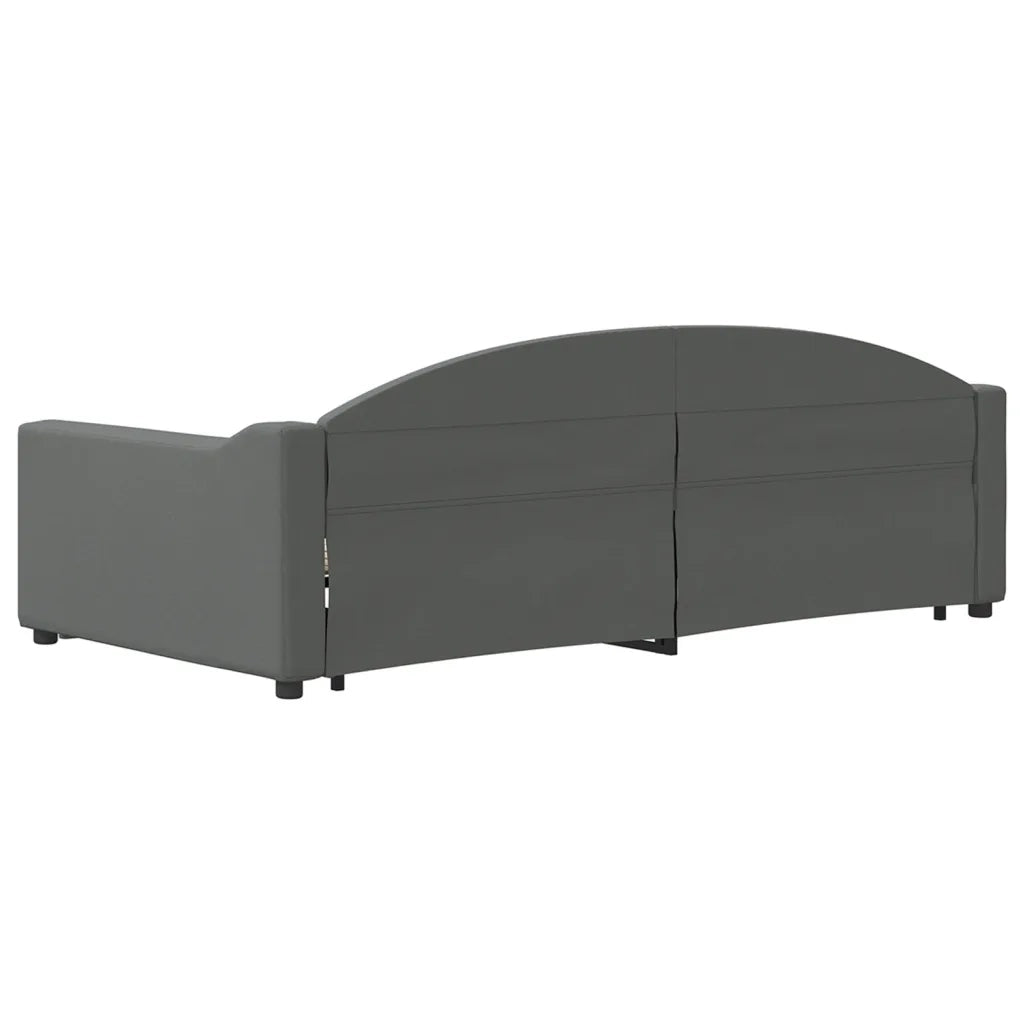 Divano Letto Estraibile Cassetti-Sofa Letto-Daybed Grigio Scuro 100x200cm Tessuto 256198
