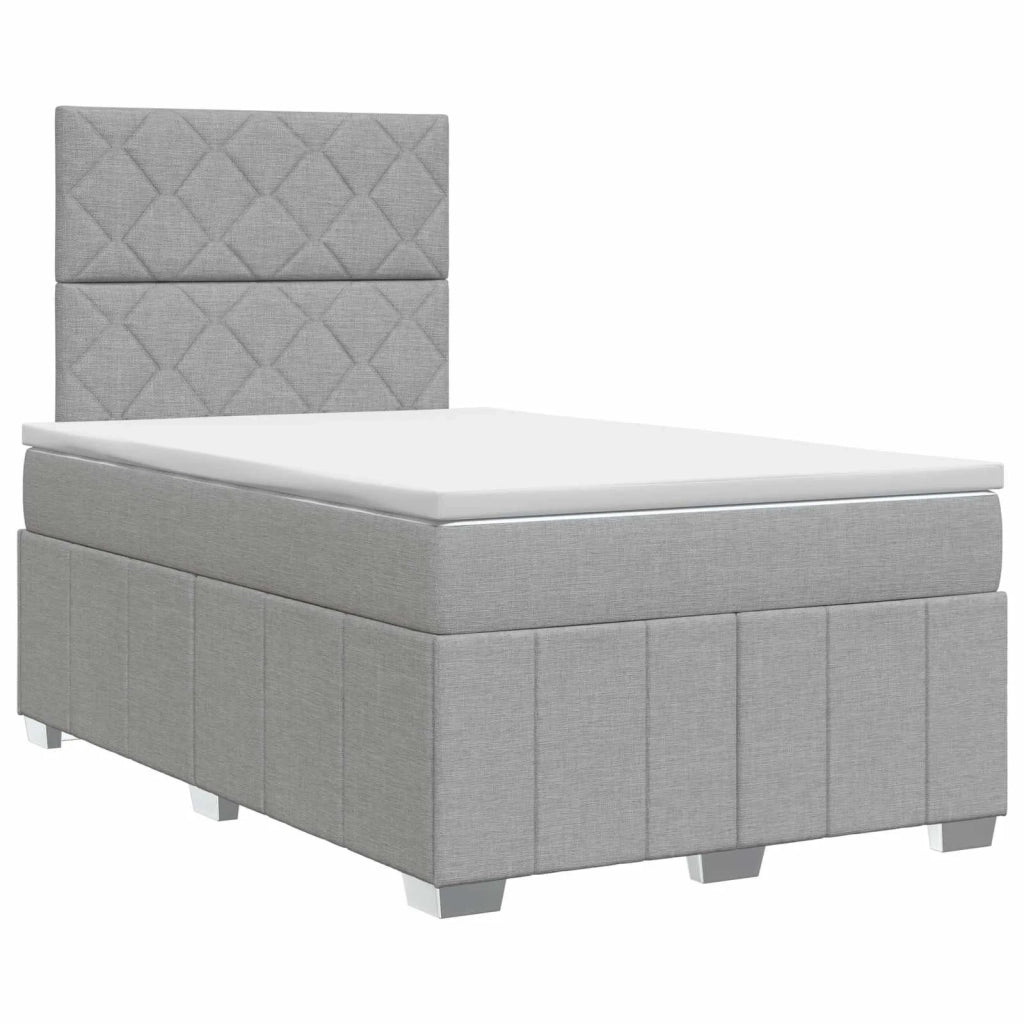 Letto box spring con materasso Grigio Chiaro 120 x 190 cm 3454099