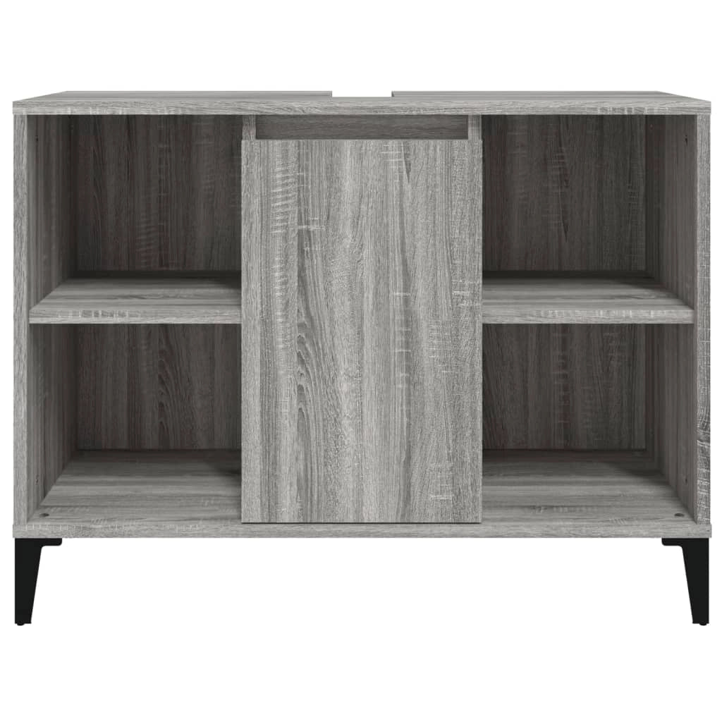 Mobile sottolavabo da bagno 80 x 33 x 60 cm in legno ingegnerizzato grigio 02_0006852