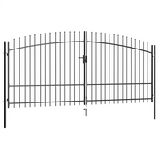 Cancello Doppio con Punte a Lancia 400x225 cm