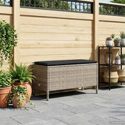 Sedia da giardino-Poggiapiedi da Giardino Grigio e Grigio Scuro 80 x 38 x 45 cm
