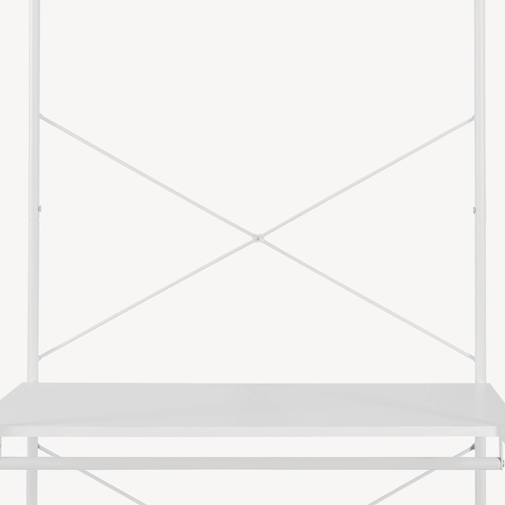 Guardaroba Aperto Verdfjorg con 2 Vani Appendiabiti 200 x 80 x 40 cm - Bianco [en.casa]